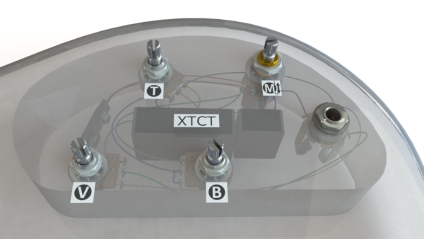 3 Band XTCT Preamp, 4 Pots - XTCT-2.5 - Bartolini Pickups